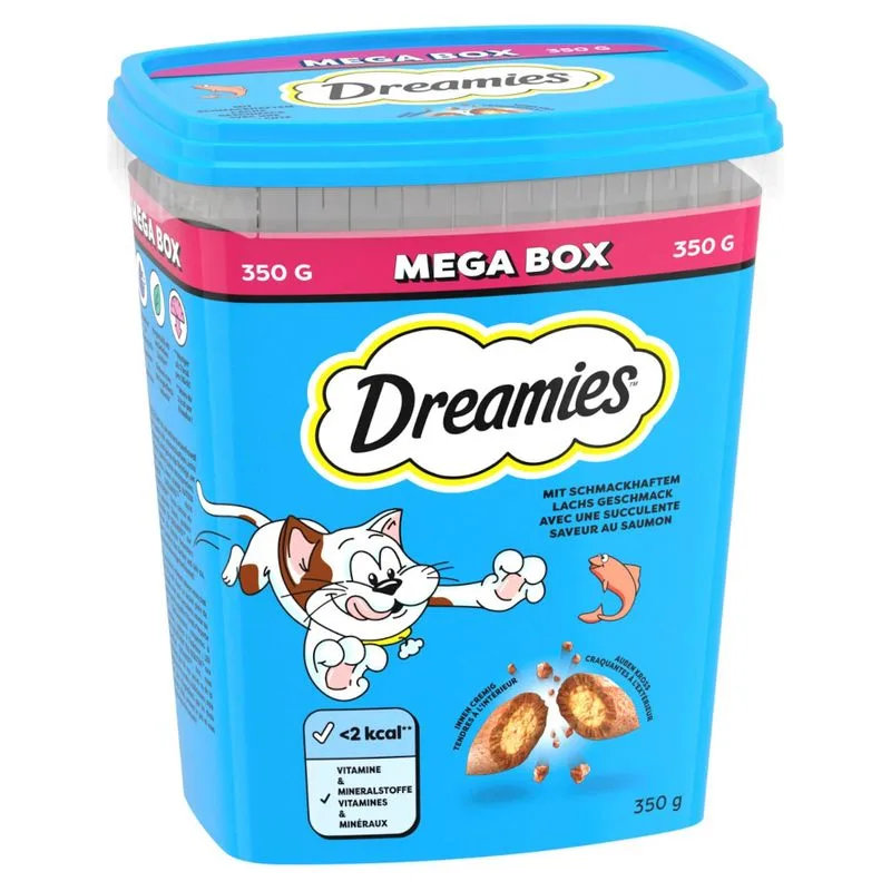 Catisfactions Mega Tub Snack per gatti (Set %: 4 x 350 g Salmone)