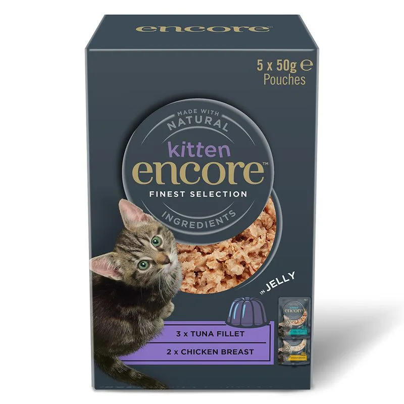 Encore Kitten in gelatina Pacco misto 20 x 50 g in buste gatto