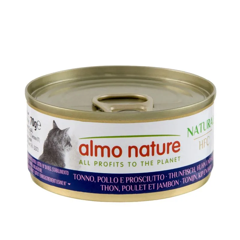 Almo Nature HFC Natural 6 x 70 g (HFC Natural Tonno, Pollo e Prosciutto)