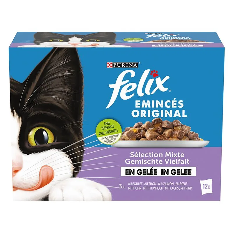 Felix Buste in Gelatina 12 x 85 g Alimento umido per gatto