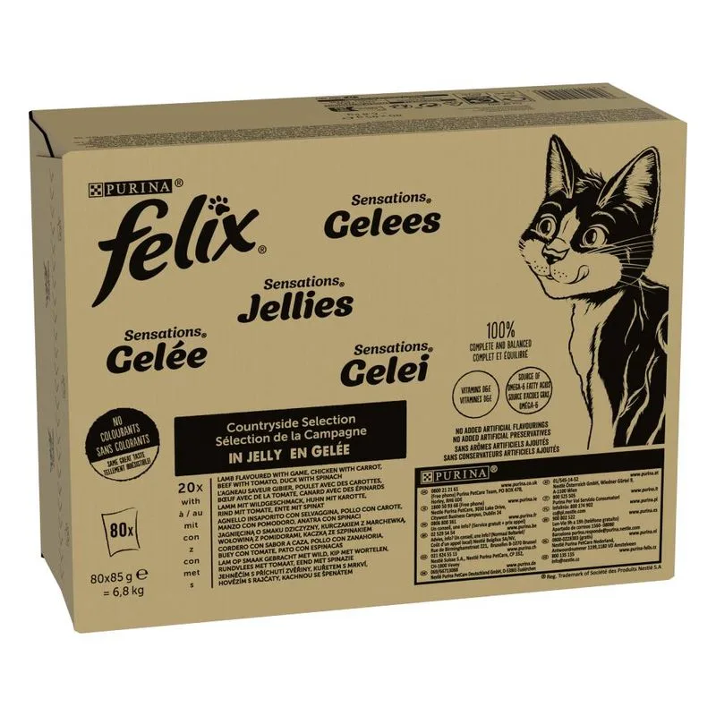 Felix Le Ghiottonerie in Gelatina 80 x 85 g (Sensations Selezione di Campagna)