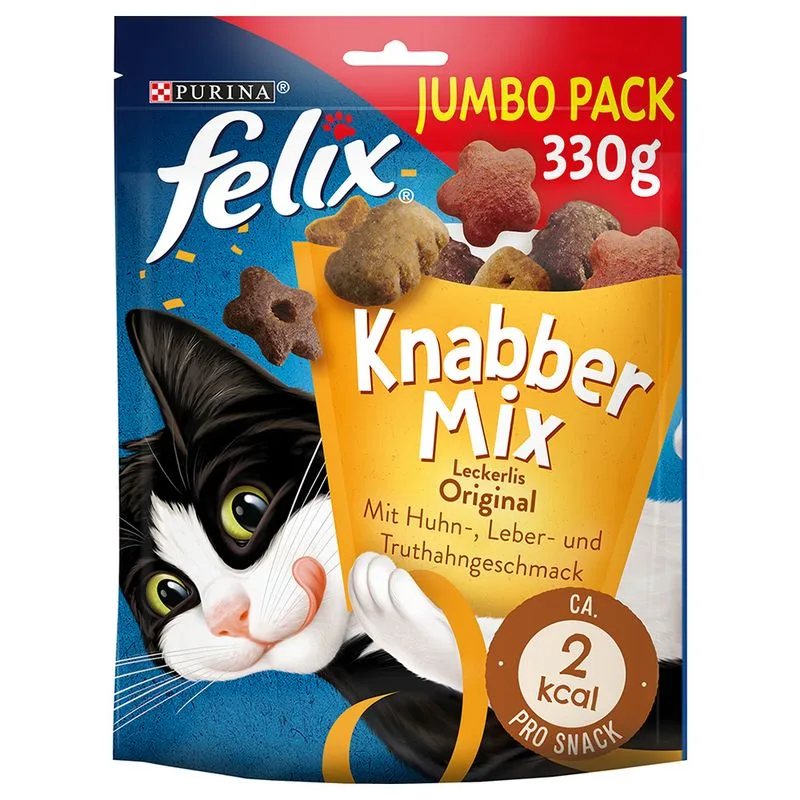 Felix Party Mix Snack per gatti (Set %: 2 x 330 g Original)