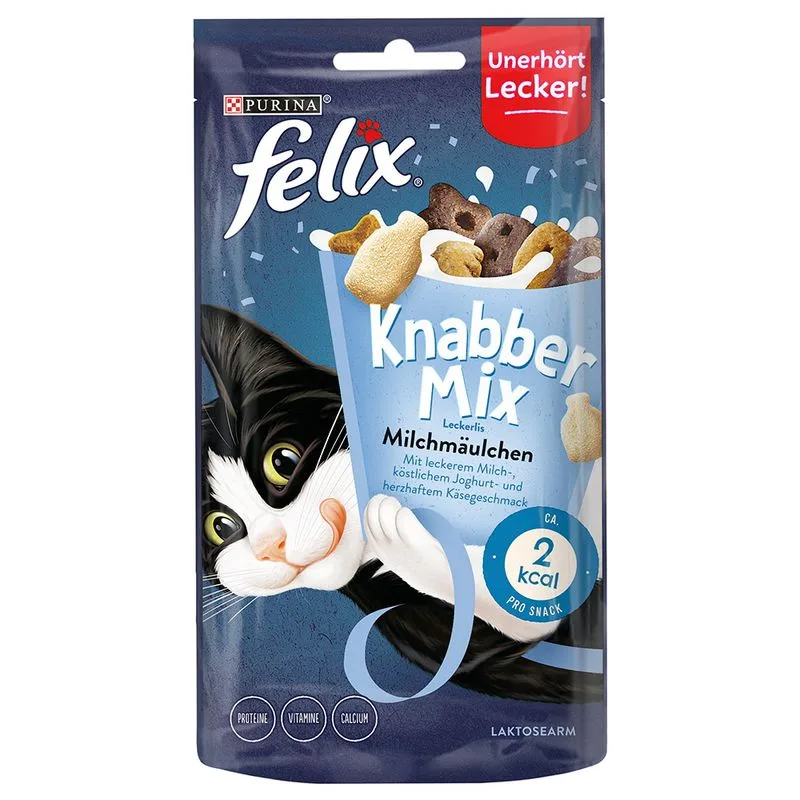 Felix Party Mix Snack per gatti (Set %: 3 x 60 g Dairy Delight)