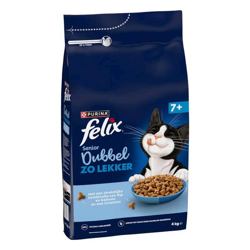 Felix Senior Doubly Delicious Pollo & Tacchino (Set %: 2 x 4 kg)