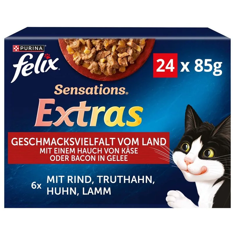 Felix Sensations Extras 24 x 85 g Pacco misto