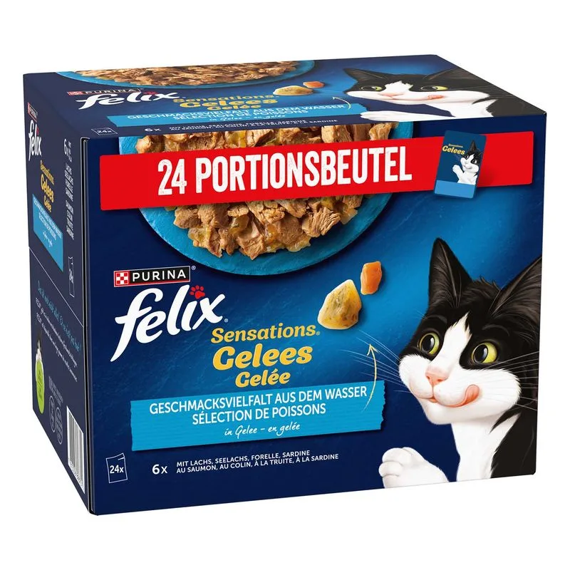 Felix Sensations in Gelatina 24 x 85 g (Varietà di mare e fiume in gelatina)