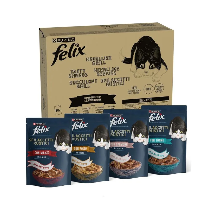 Felix Sfilaccetti Rustici 80 x 80 g Pacco misto 80 x 80 g