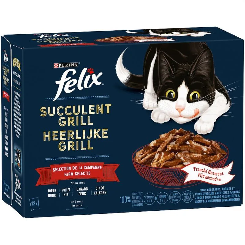 Felix Sfilaccetti Rustici in Buste 12 x 80 g (Farm Selection (Manzo, Pollo, Anatra, Tacchino))