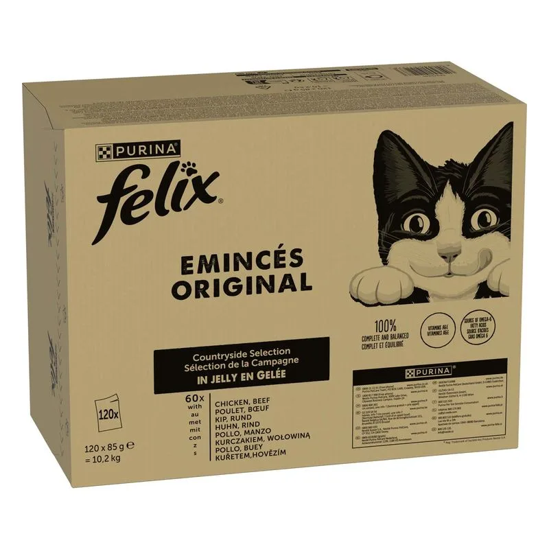 Multipack Felix Classic 120 x 85 g in buste (Manzo e Pollo)