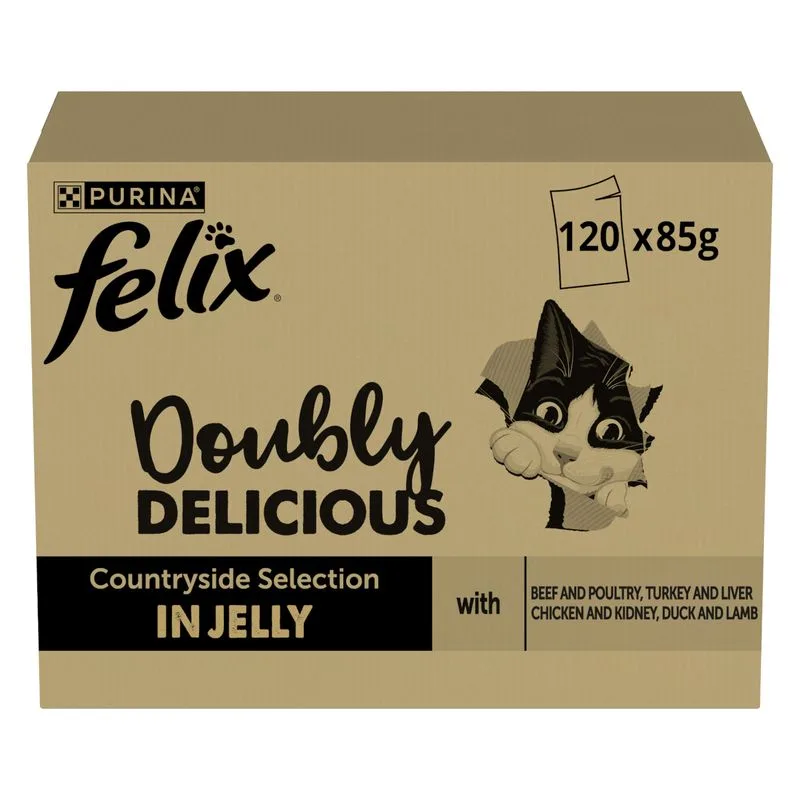 Multipack Felix Le Ghiottonerie 120 x 85 g (Doppia Delizia Varietà di carne)