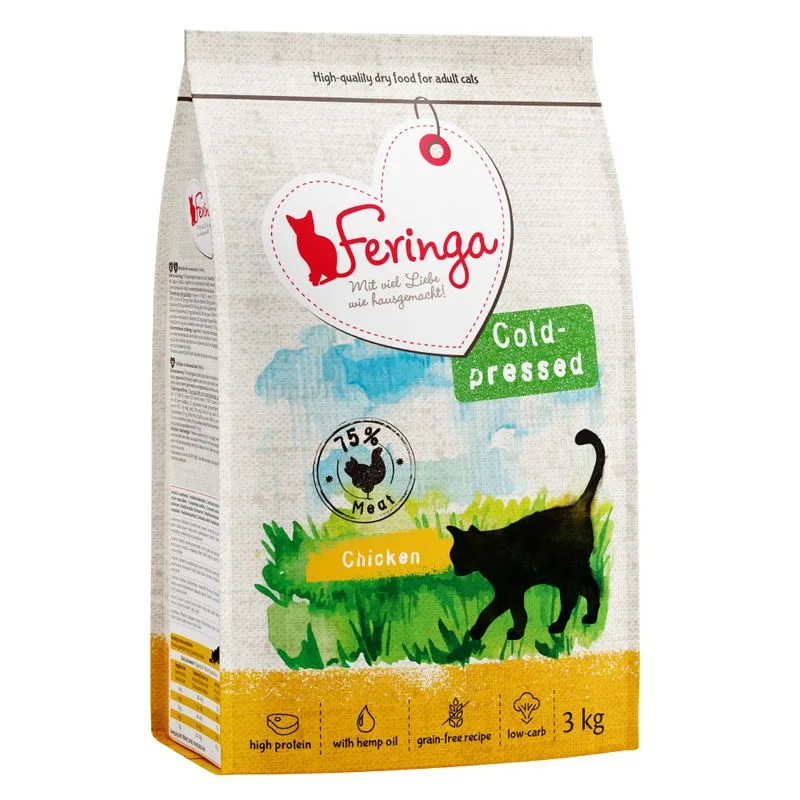 Feringa Adult Pressato a freddo - Pollo Crocchette per gatto (Set %: 2 x 3 kg)