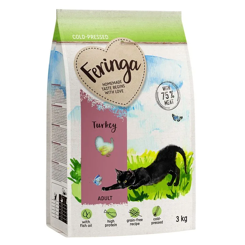 Feringa Adult Pressato a freddo - Tacchino Crocchette per gatto (Set %: 2 x 3 kg)