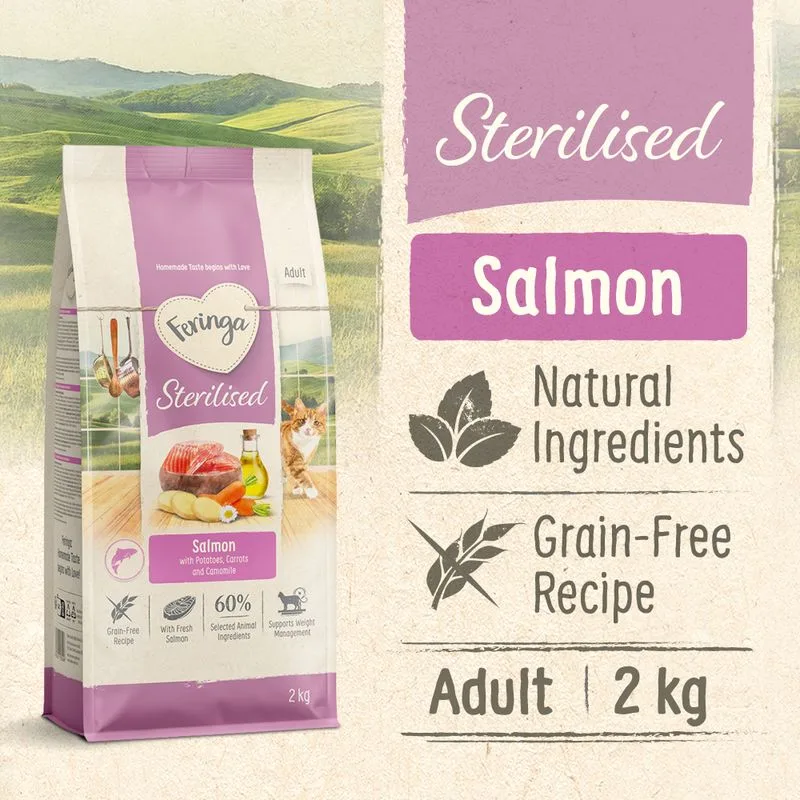 Feringa Adult Sterilised Salmone (Set %: 10 kg (5 x 2 kg) - NUOVO!)