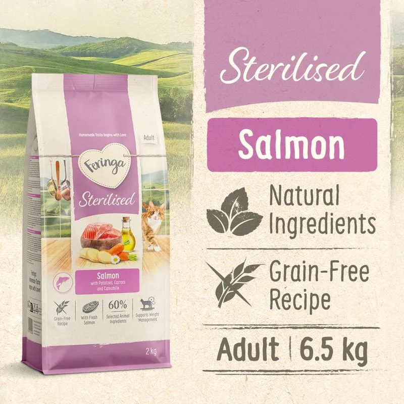 Feringa Adult Sterilised Salmone (Set %:13 kg (2 x 6,5 kg) - NUOVO!)