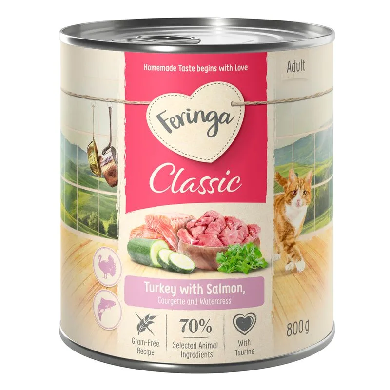 Feringa Classic Meat Menù 12 x 800 g (Salmone & Tacchino con Zucchine e Crescione)