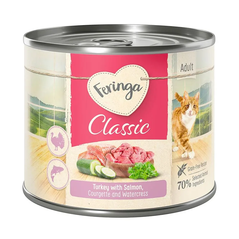Feringa Classic Meat Menù 18 x 200 g (Salmone & Tacchino con Zucchine e Crescione)