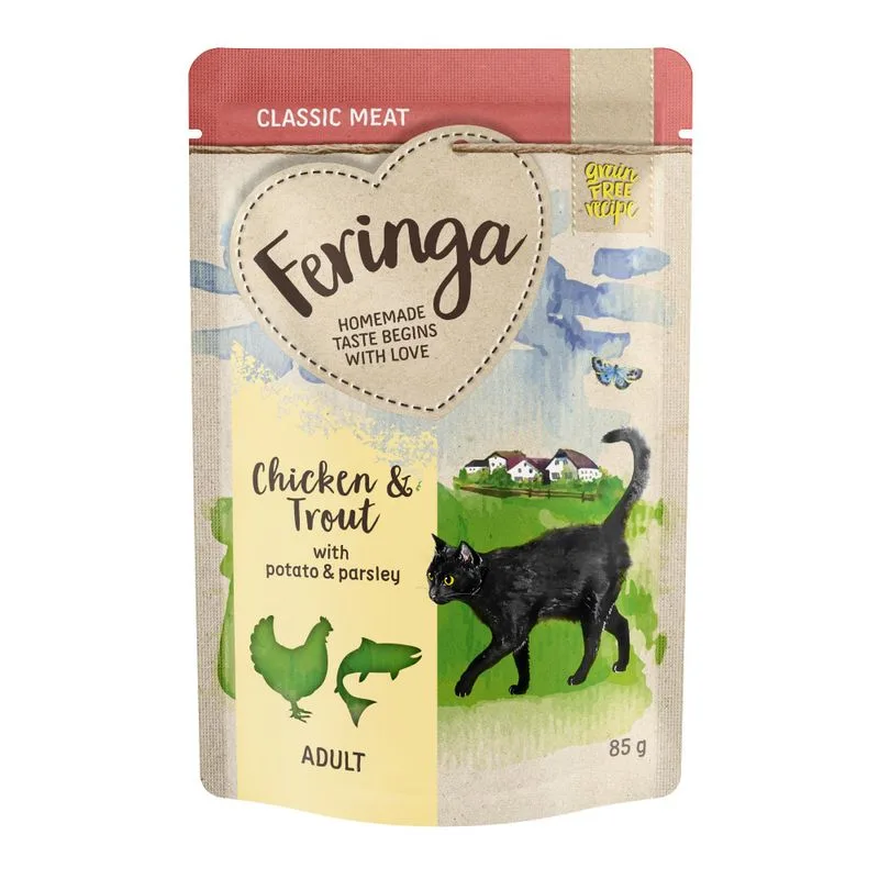 Feringa Classic Meat Menù Busta 48 x 85 g (Pollo & Trota con Patate e Prezzemolo)