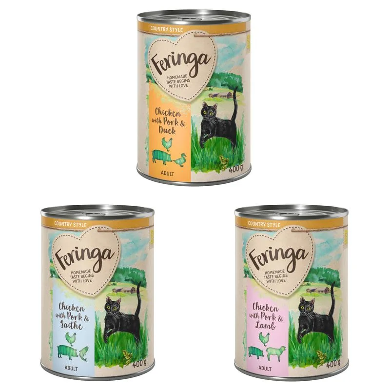 Feringa Country Style Menù 24 x 400 g (Mix 2: Anatra, Agnello, Pollack)
