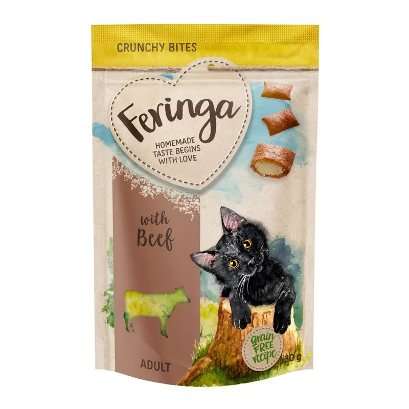 Feringa Crunchy Bites Manzo Snack per gatti (Set %: 3 x 30 g)