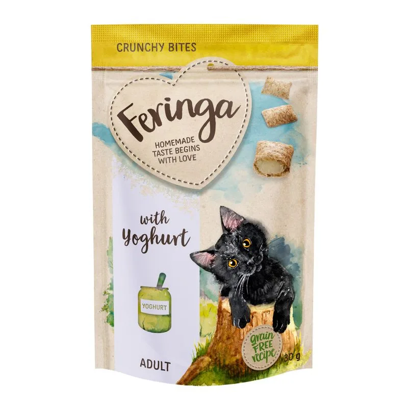 Feringa Crunchy Bites Yogurt Snack per gatti (Set %: 3 x 30 g)