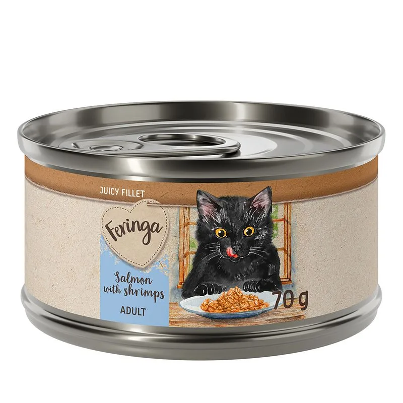 Feringa Juicy Fillet 24 x 70 g (Salmone con Gamberi)