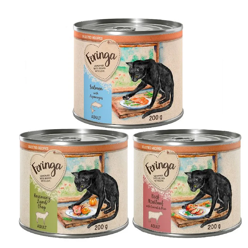 Feringa Selected Recipes 24 x 200 g (Mix: Agnello, Manzo, Salmone)