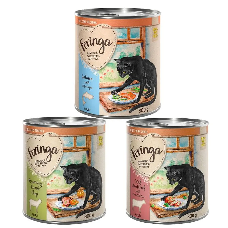Feringa Selected Recipes 24 x 800 g (Mix: Agnello, Manzo, Salmone)