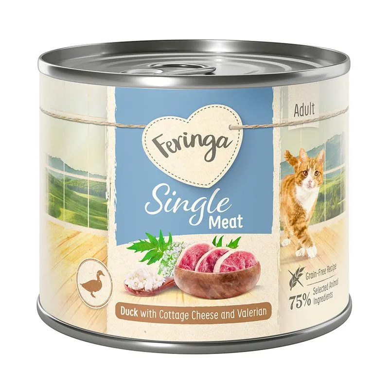 Feringa Single Meat Menù 12 x 200 g (Anatra con Fiocchi di latte e Valeriana)