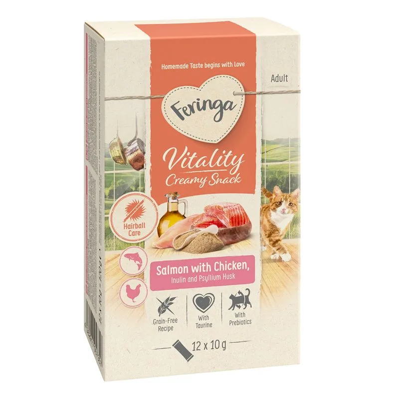 Feringa Vitality Creamy Snack (Salmone con pollo (12 x 10 g))