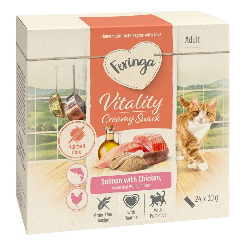 Feringa Vitality Creamy Snack (Salmone con pollo (24 x 10 g))