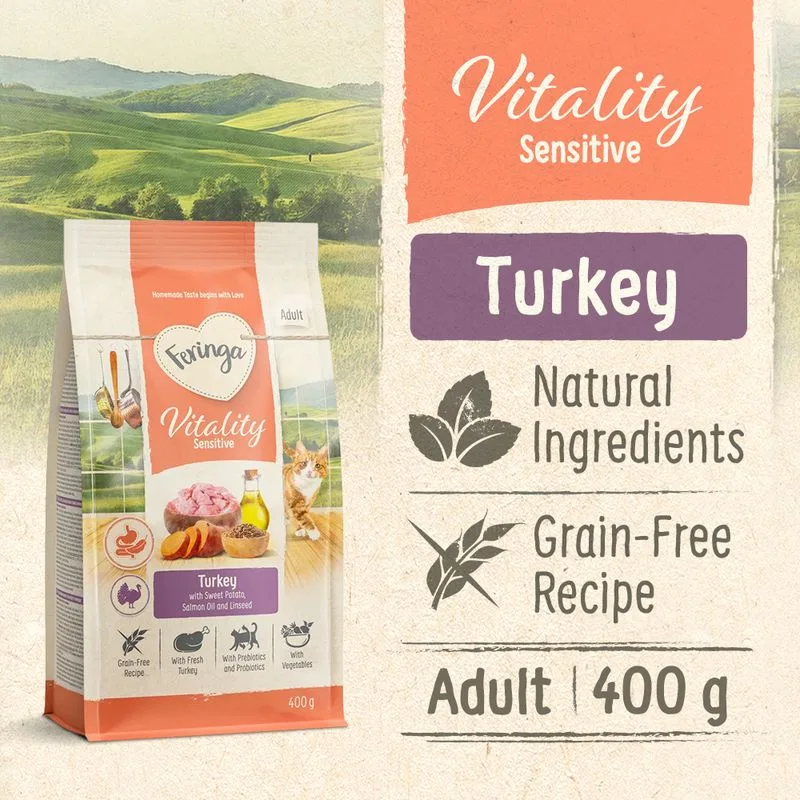 Feringa Vitality Sensitive - Tacchino Crocchette per gatti (400 g)