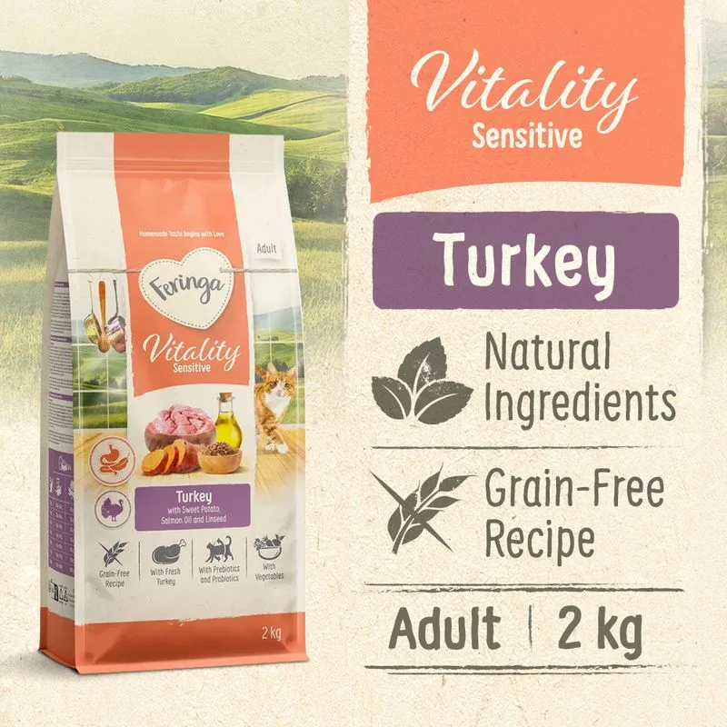 Feringa Vitality Sensitive - Tacchino Crocchette per gatti (Set %: 5 x 2 kg)
