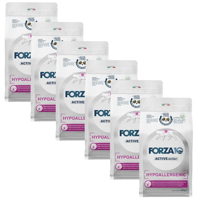 Forza10 Active Line Hypoallergenic Pesce Crocchette gatto (Set %: 4,8 kg (12 x 400 g))