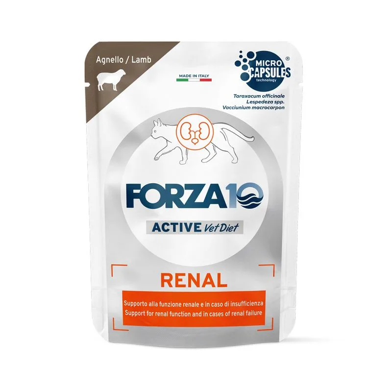 Forza10 Renal Active Vet Diet Agnello umido per gatti (Set %: 24 x 80 g)