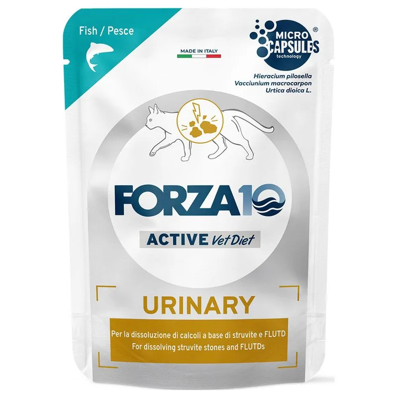 Forza10 Urinary Active Vet Diet Pesce umido per gatti (Set %: 24 x 80 g)