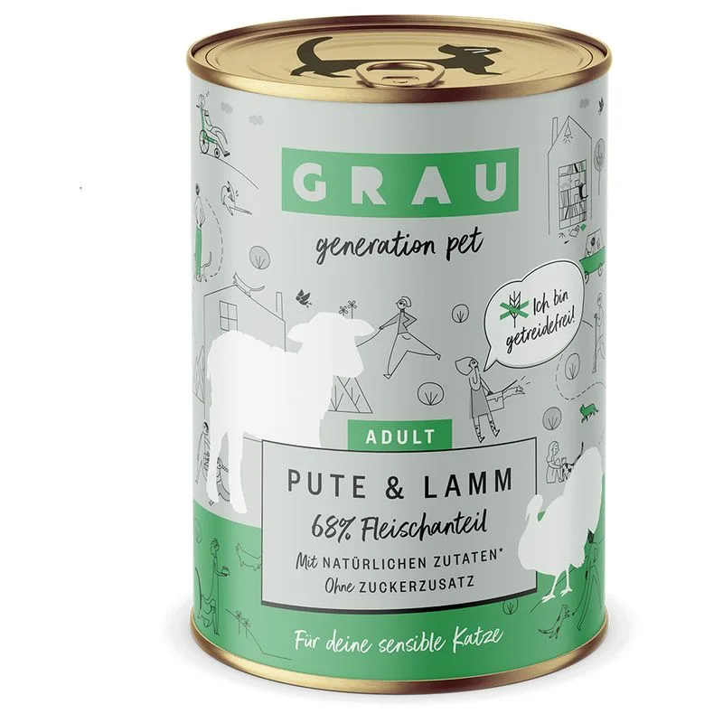 GRAU Grandi Golosi Senza Cereali 6 x 400 g (Tacchino e Agnello)