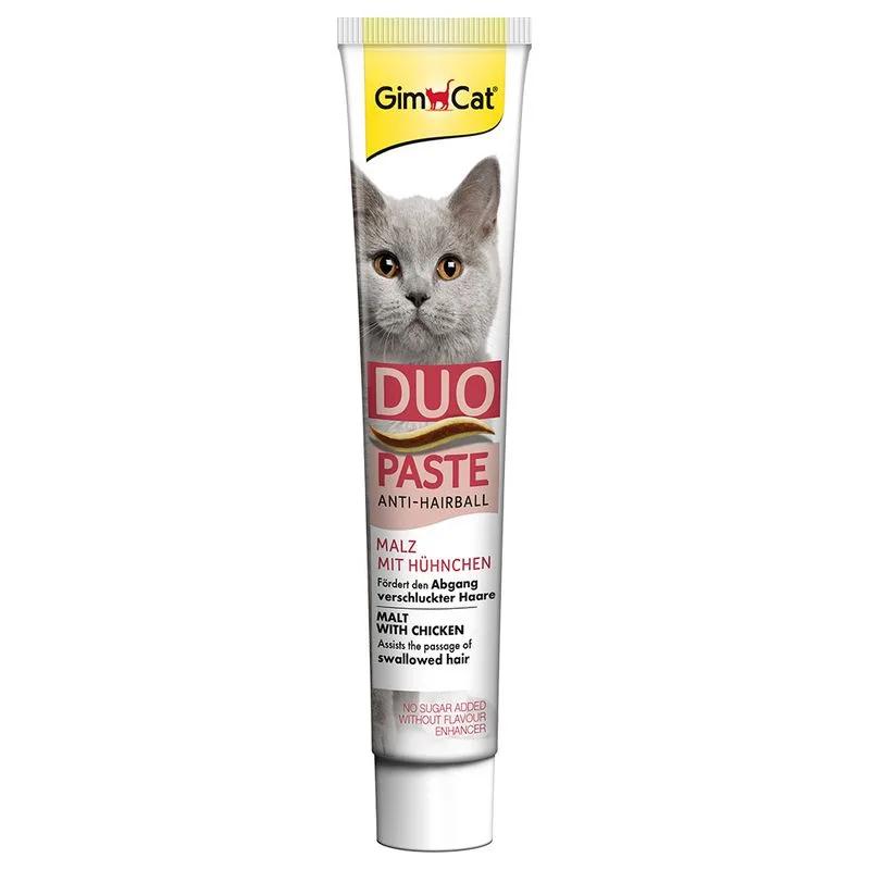 GimCat Anti-Hairball Pasta Duo: Malto & Pollo (Set %: 3 x 50 g)