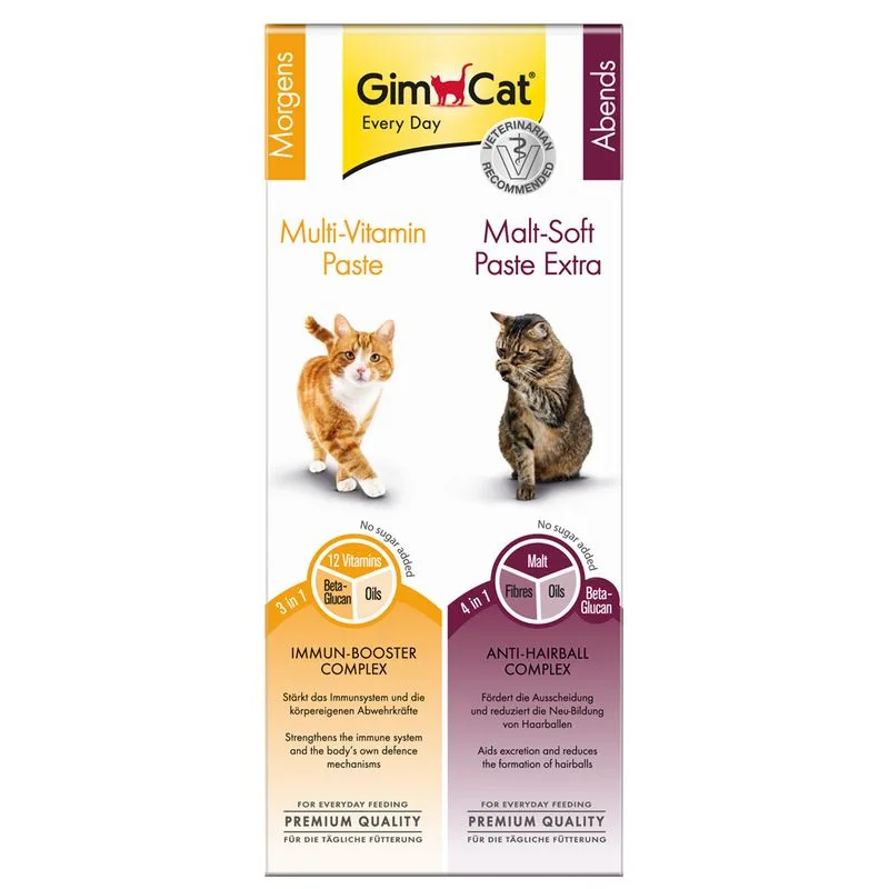 GimCat Doppia Scorta: Pasta Multi-Vitamin + Pasta Malt-Soft Extra