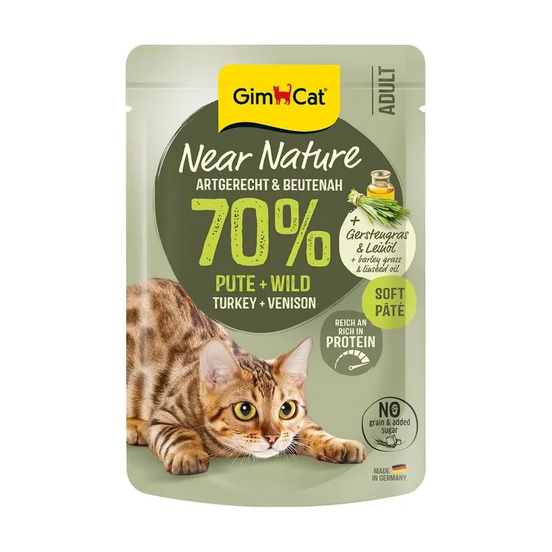GimCat Near Nature 16 x 85 g (Tacchino & Selvaggina)