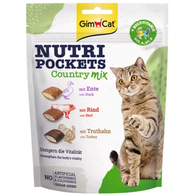 GimCat Nutri Pockets (Set %: 3 x 150 g Mix di campagna)