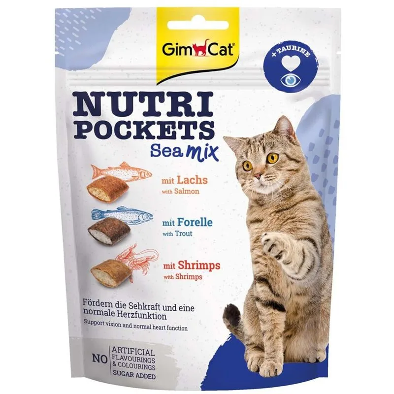 GimCat Nutri Pockets (Set %: 3 x 150 g Mix di mare)
