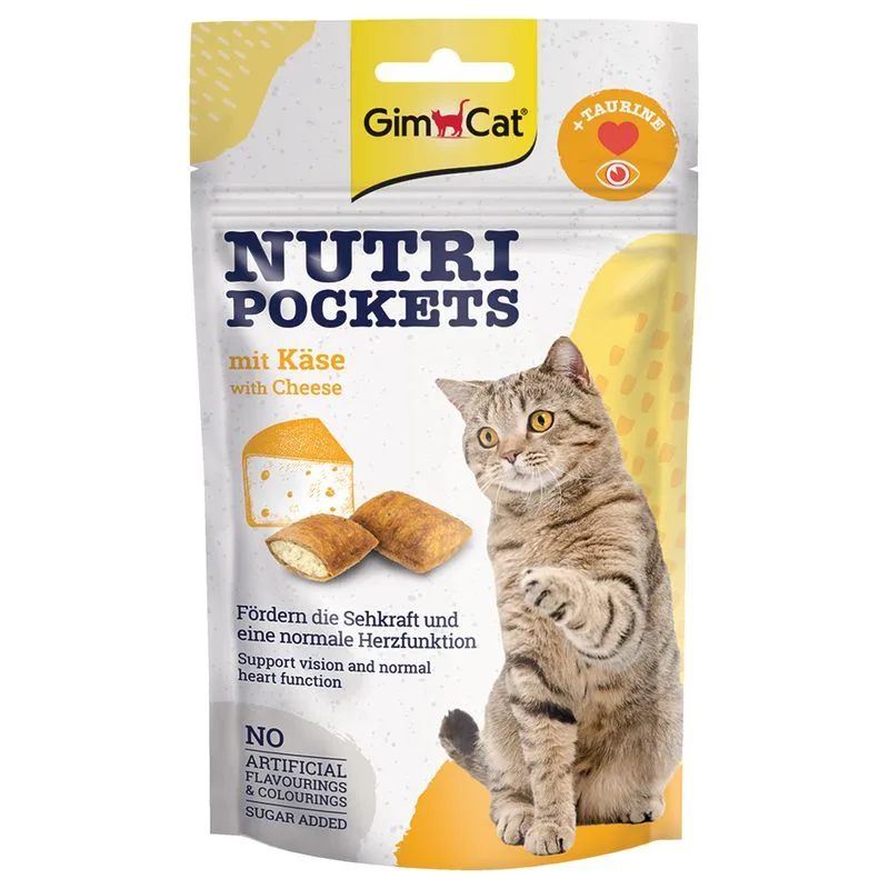 GimCat Nutri Pockets Formaggio Snack per gatto (Set %: 6 x 60 g)