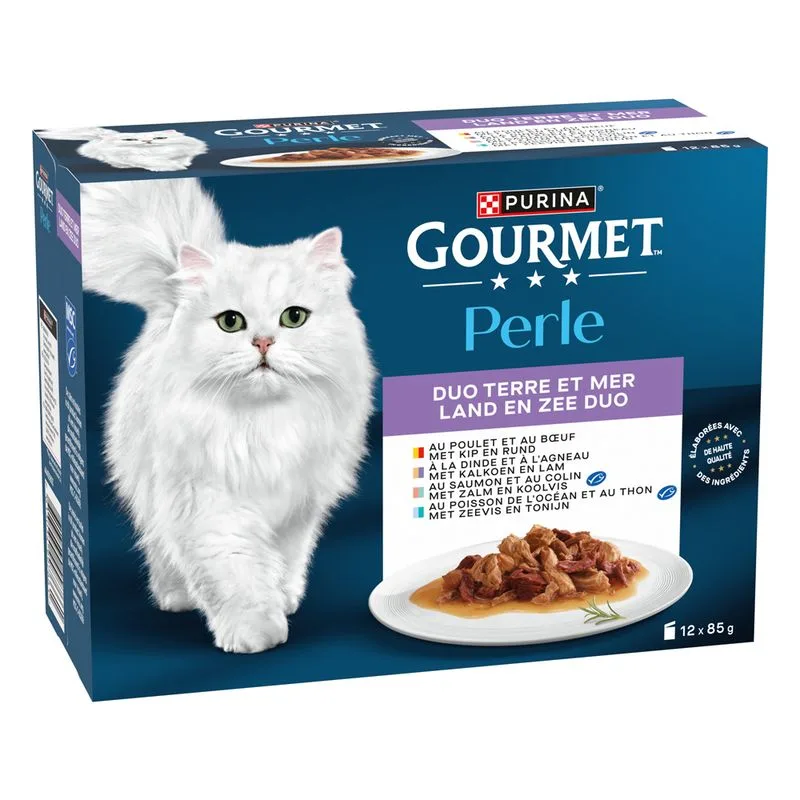 4 + 1 gratis! 5 x Gourmet Perle (5 x (12 x 85 g) Duo di Terra e Mare)