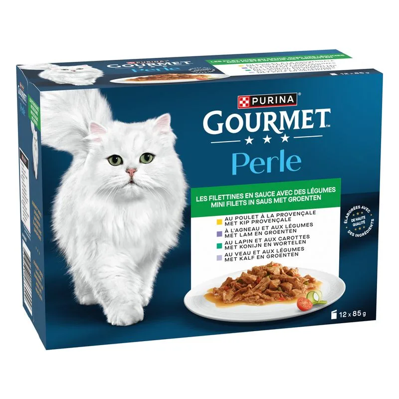 4 + 1 gratis! 5 x Gourmet Perle (5 x (12 x 85 g) Filettini con Verdure)