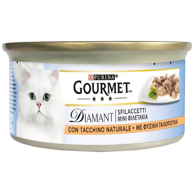 Gourmet Diamant 48 x 85 g (Sfilaccetti con Tacchino naturale)