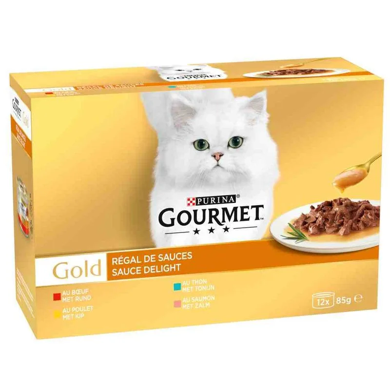 Gourmet Gold  Straccetti 12 x 85 g umido per gatti (Delizie in salsa)