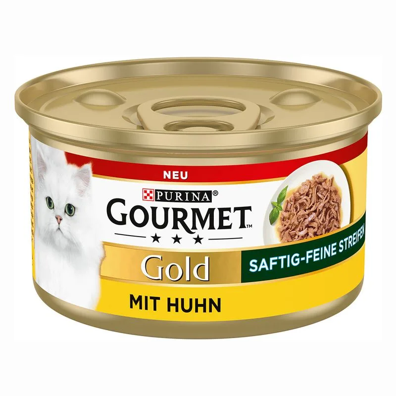 Gourmet Gold  Straccetti 12 x 85 g umido per gatti (Pollo)