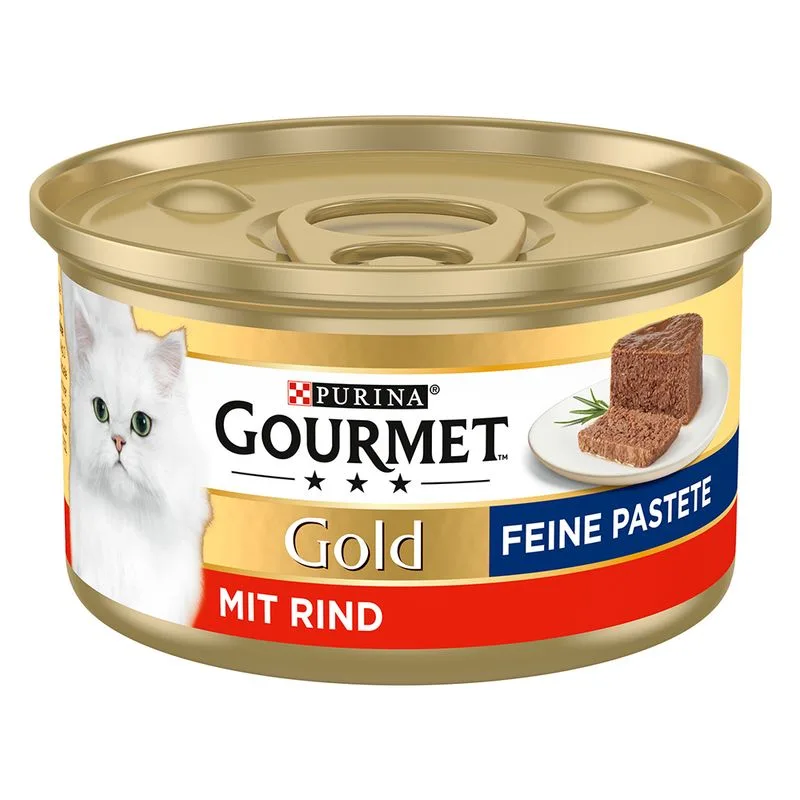 Gourmet Gold Mousse e Paté 12 x 85 g Umido per gatto (Paté: Manzo)