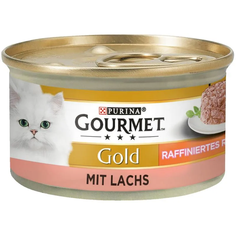 Gourmet Gold Pacco misto 48 x 85 g (Mix Tortini: Manzo + Pollo + Salmone + Tonno)
