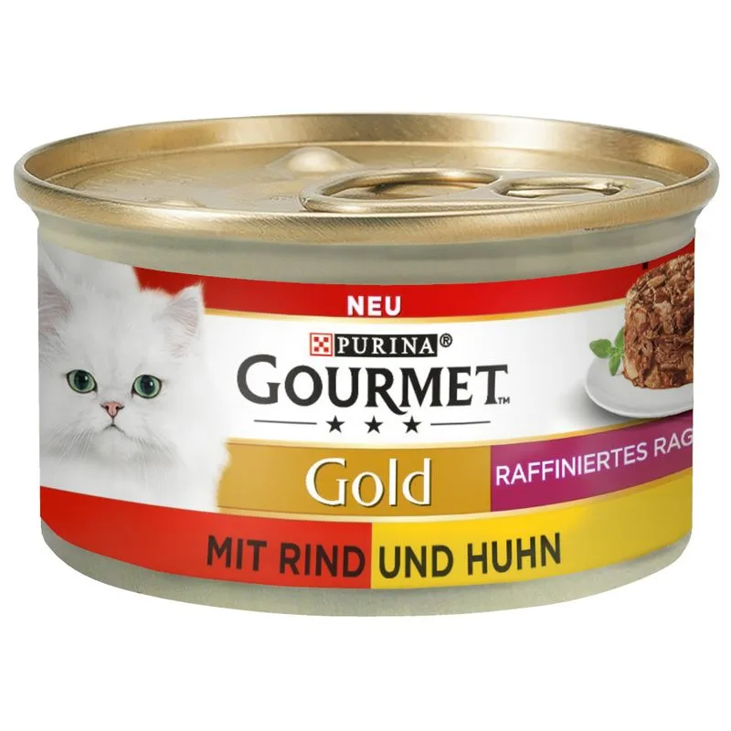 Gourmet Gold Tortini 12 x 85 g (Intrecci di gusto con Manzo e Pollo)